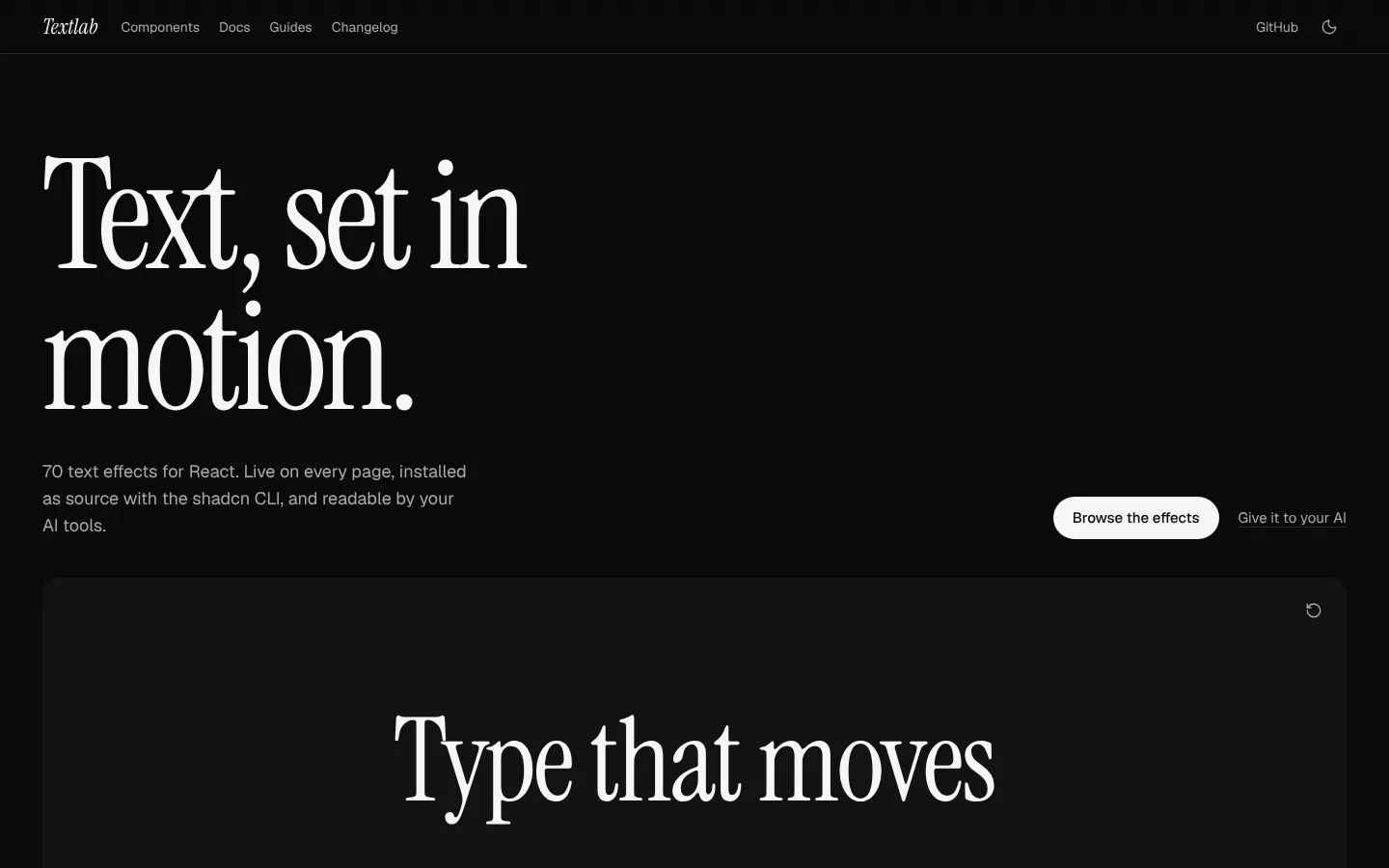 Textlab: Homepage
