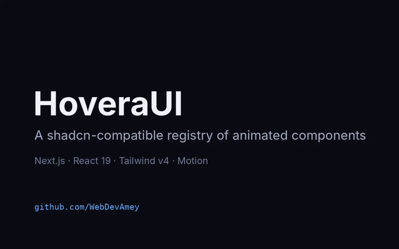 HoveraUI: Cover